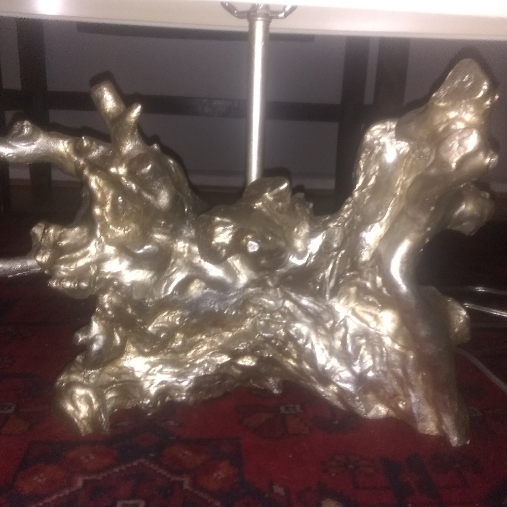 Abstract Gold Logs Lamp - Picture 2 of 3